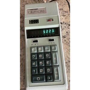 Victor Tallymate Model 85 Calculator Vintage VFD Green Display Japan AC Adapter